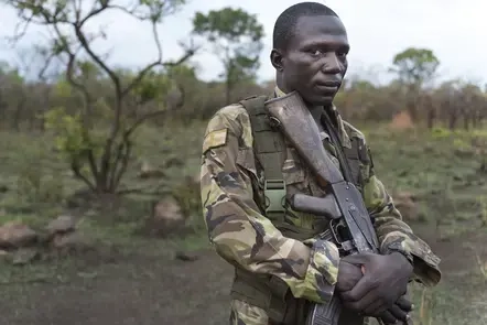 Ranger at the Chinku project. Image courtesy by Teddy Abreu in Central African Republic 2016