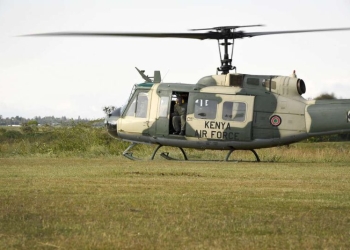 A Kenyan air force UH-1 Huey