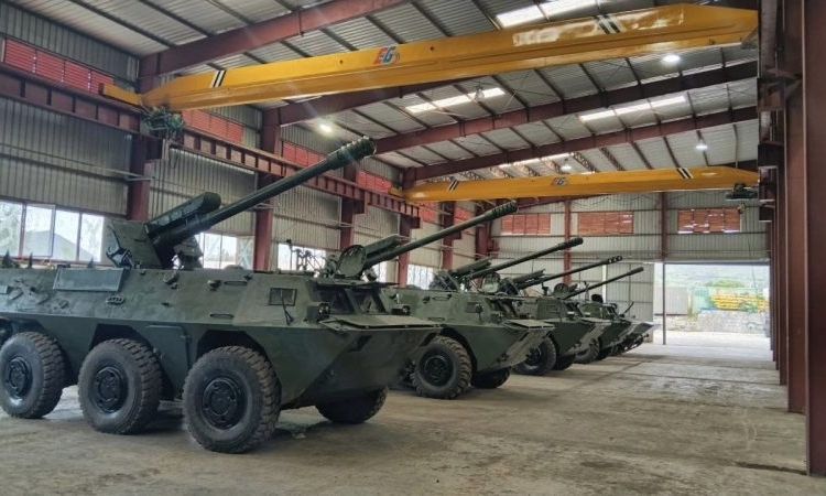 Chinese-made WZ-551 armoured personnel carriers.