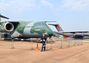 Brazilian Embraer C-390 Millennium military transport aircraft in South Africa for the AAD 2024. (Image by Dean Wingrin)