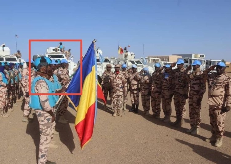 Chadian MINUSMA contingent in Mali. The Proforce ARA II MRAP can be seen in the background and highlighted in red square.