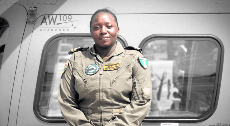 Nigeria's first female navy aircraft pilot, Lt. Changfe Maigari